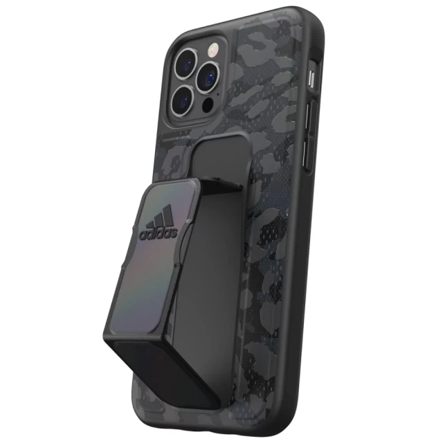 Чехол Adidas SP Grip Case Leopard для iPhone 12 | 12 Pro Black Grey (43717)