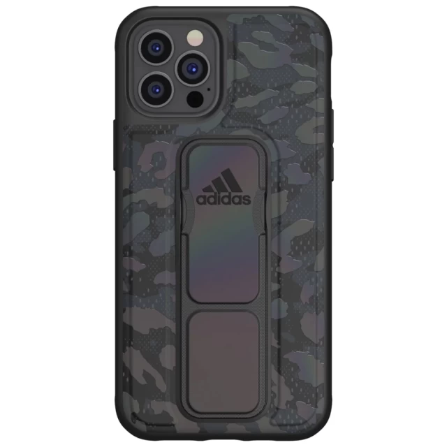 Чехол Adidas SP Grip Case Leopard для iPhone 12 | 12 Pro Black Grey (43717)