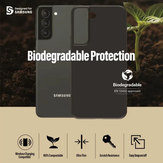 Чехол PanzerGlass Biodegradable Case для Samsung Galaxy S22 Plus (G906) Black (0375)