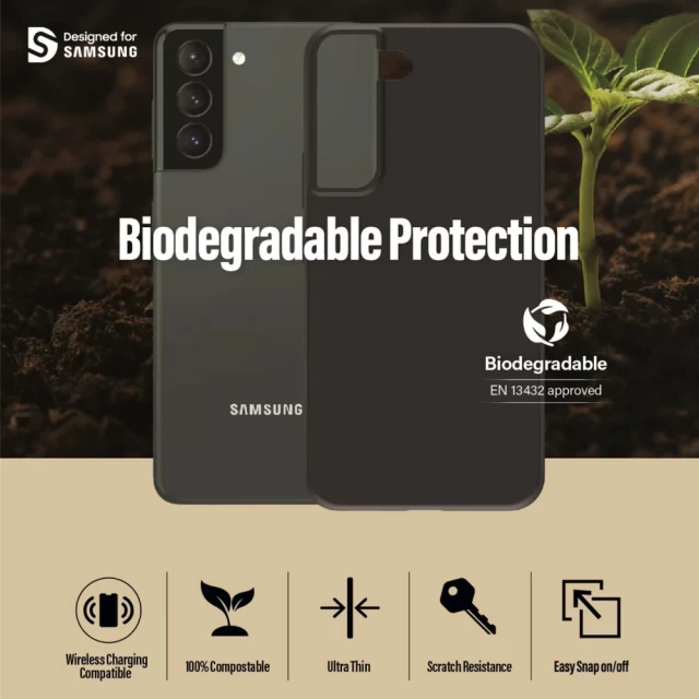 Чохол PanzerGlass Biodegradable Case для Samsung Galaxy S22 Plus (G906) Black (0375)