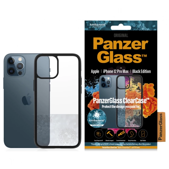 Чохол PanzerGlass Clear Case для iPhone 12 Pro Max Black (0253)