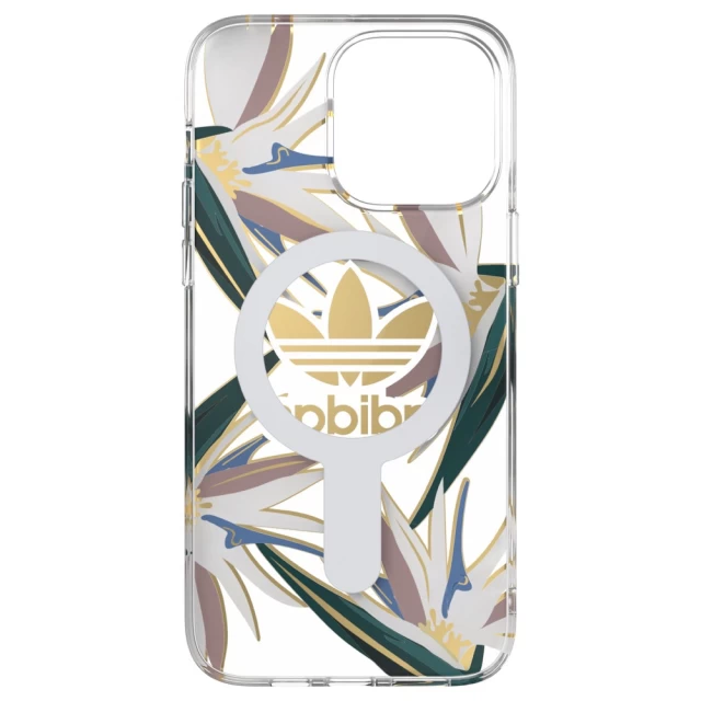 Чехол Adidas OR Clear Case для iPhone 14 Pro Max Clear Gold Mauve Emerald with MagSafe (50225)