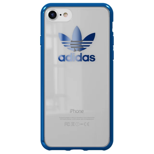 Чехол Adidas OR Clear Case для iPhone SE 2022/2020 | 8 | 7 Blue Metalic (CH8785)
