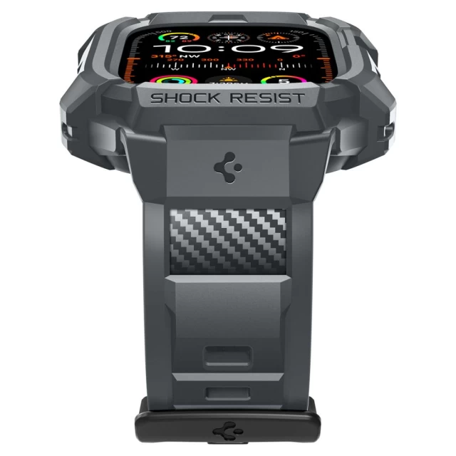 Чохол-ремінець Spigen Rugged Armor Pro для Apple Watch 49 mm Dark Grey (ACS07390)