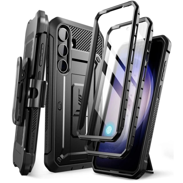 Чохол і захисне скло Supcase Unicorn Beetle Pro 2-Set для Samsung Galaxy S24 (S921) Black (843439138735)