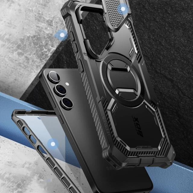 Чехол и защитное стекло Supcase IBLSN ArmorBox для Samsung Galaxy S24 Plus (S926) Black with MagSafe (843439138766)