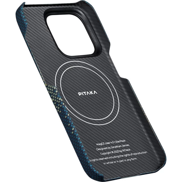 Чехол Pitaka MagEZ Case 4 StarPeak для iPhone 15 Pro Milky Way Galaxy with MagSafe (KI1501PMYG)