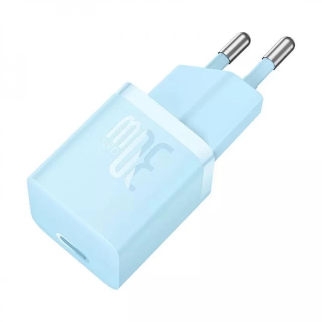 Мережевий зарядний пристрій Baseus GaN5 FC 30W USB-C Blue (CCGN070603)