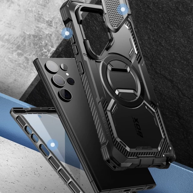 Чохол і захисне скло Supcase IBLSN ArmorBox для Samsung Galaxy S24 Ultra (S928) Black with MagSafe (843439138834)