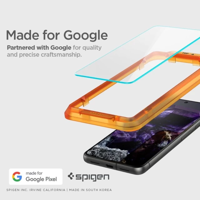 Захисне скло Spigen з рамкою для встановлення Glas.TR AlignMaster (2 Pack) для Google Pixel 8 Clear (AGL07396)