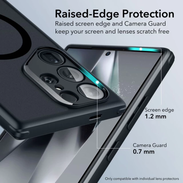 Чехол ESR Classic Hybrid Halolock для Samsung Galaxy S24 Ultra Frosted Black with MagSafe (4894240190289)