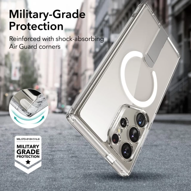 Чехол ESR Flickstand Boost Halolock для Samsung Galaxy S24 Ultra Clear with MagSafe (4894240189887)