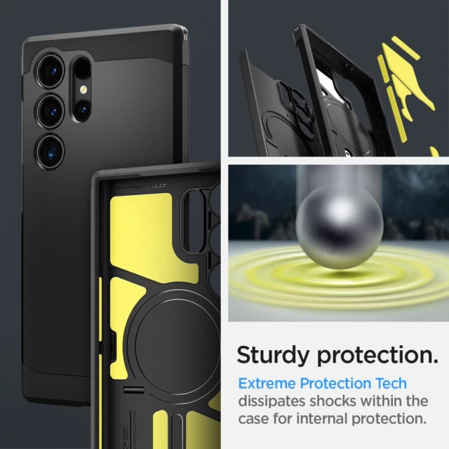 Чехол Spigen Tough Armor для Samsung Galaxy S24 Ultra Black with MagSafe (ACS07303)