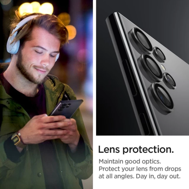 Защитное стекло Spigen для камеры Samsung Galaxy S24 Ultra Optik.TR 