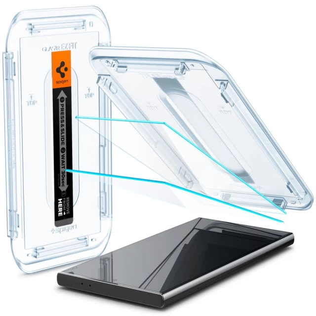 Защитное стекло Spigen с монтажным комплектом Glas.TR EZ Fit (2 Pack) для Samsung Galaxy S24 Ultra Clear (AGL07495)