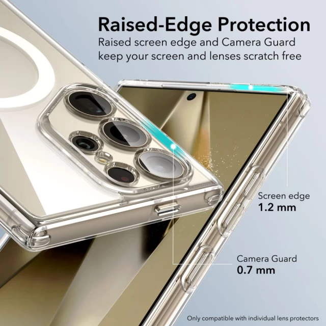 Чехол ESR Classic Hybrid Halolock для Samsung Galaxy S24 Ultra Clear with MagSafe (4894240190302)