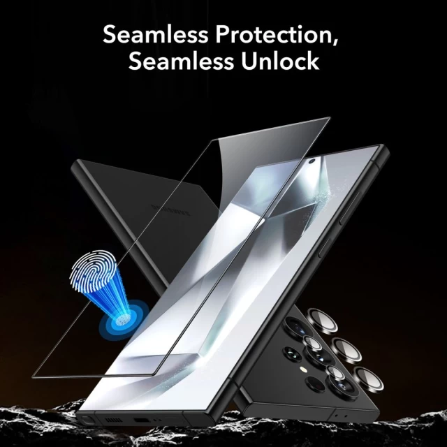 Комплект защитных стекол ESR Set 2-Pack для Samsung Galaxy S24 Ultra Clear (4894240077115)