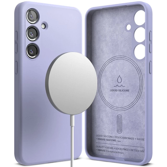 Чохол Ringke Silicone для Samsung Galaxy S24 Lavender with MagSafe (8809961782954)