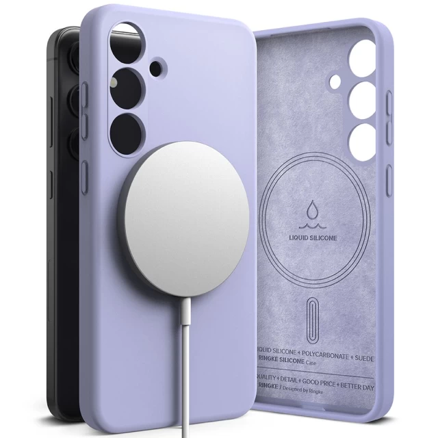 Чохол Ringke Silicone для Samsung Galaxy S24 Lavender with MagSafe (8809961782954)