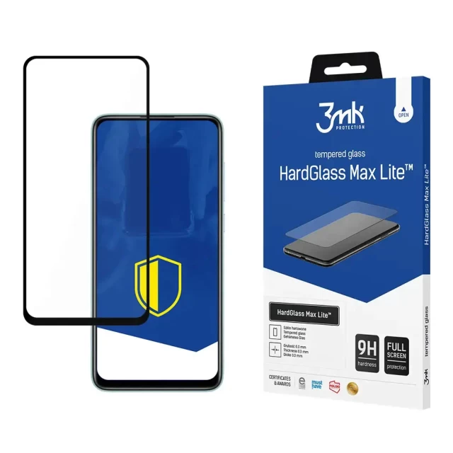 Защитное стекло 3mk HardGlass Max Lite для Xiaomi Redmi Note 9 Black (5903108254571)