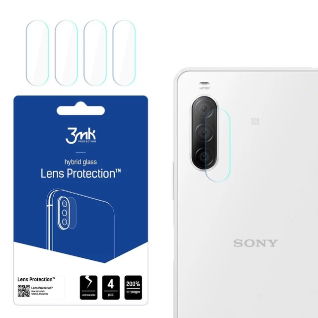 Захисне скло для камери 3mk Lens Protection для Sony Xperia 10 II Transparent (4 Pack) (5903108256773)
