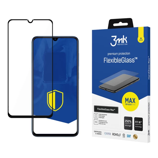 Защитное стекло 3mk FlexibleGlass Max для Samsung Galaxy A70 (A705) Black (5903108143066)