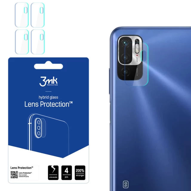 Защитное стекло для камеры 3mk Lens Protection для Xiaomi Redmi Note 10 5G Transparent (4 Pack) (5903108405126)