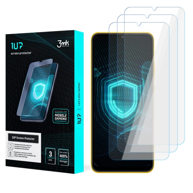 Защитная пленка 3mk 1UP для Xiaomi Poco C40 Transparent (3 Pack) (3mk 1UP(981))