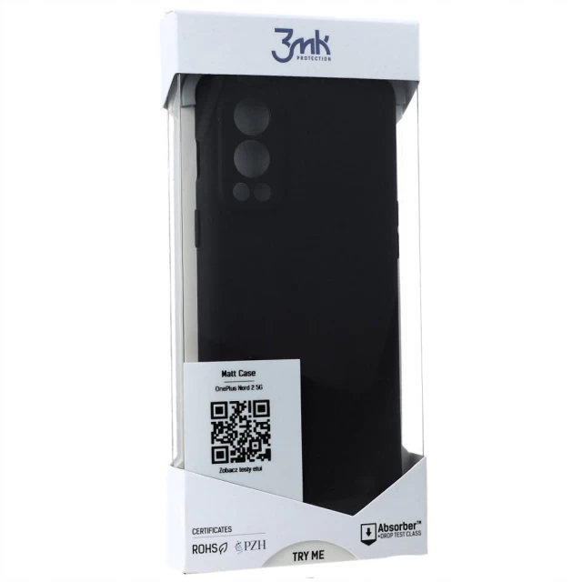 Чехол 3mk Matt Case для OnePlus Nord 2 5G Black (5903108433495)