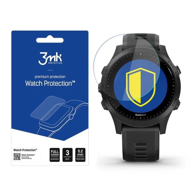 Захисне скло 3mk FlexibleGlass Lite для Garmin Forerunner 945 Transparent (3 Pack) (3mk Watch FG(49))