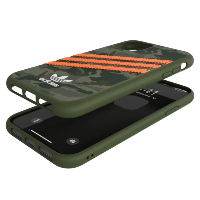 Чехол Adidas OR Moulded Case PU для iPhone 11 Camo Signal Orange (8718846075459)