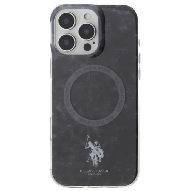 Чохол U.S. Polo Assn. IML Ring для iPhone 16 Pro Black with MagSafe (USHMP16LHOCLDPK)