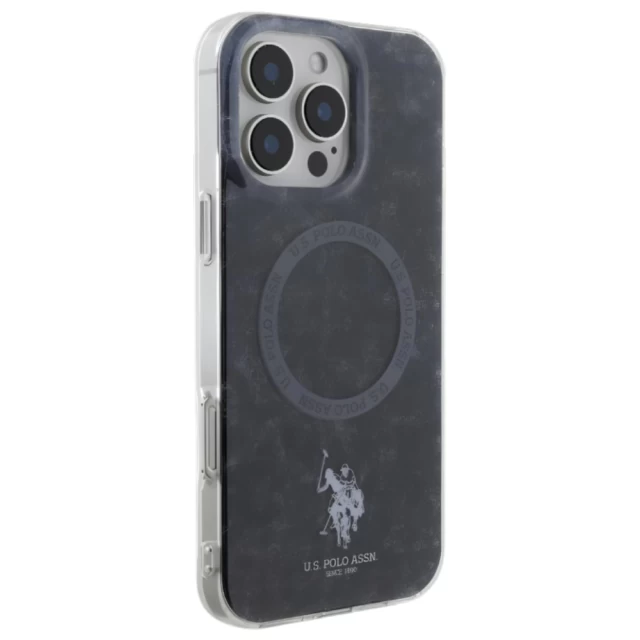 Чохол U.S. Polo Assn. IML Ring для iPhone 16 Pro Black with MagSafe (USHMP16LHOCLDPK)