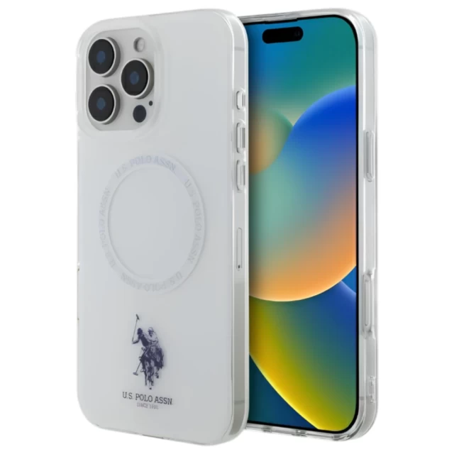 Чохол U.S. Polo Assn. IML Ring для iPhone 16 Pro White with MagSafe (USHMP16LHOCLDPW)