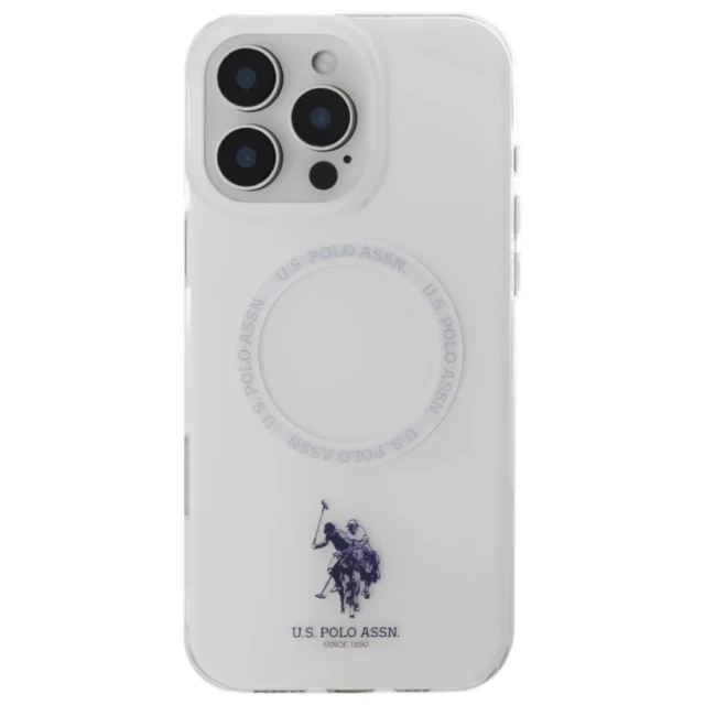 Чехол U.S. Polo Assn. IML Ring для iPhone 16 Pro Max White with MagSafe (USHMP16XHOCLDPW)