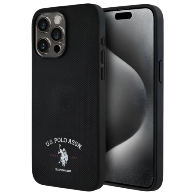 Чохол U.S. Polo Assn. Printed DH Logo для iPhone 15 Pro Max Black (USHCP15XPARK)