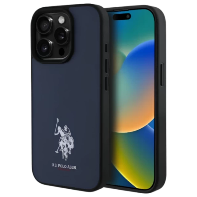 Чохол U.S. Polo Assn. Leather Embroidered DH Color для iPhone 15 Pro Max Navy (USHCP15XPGEV)