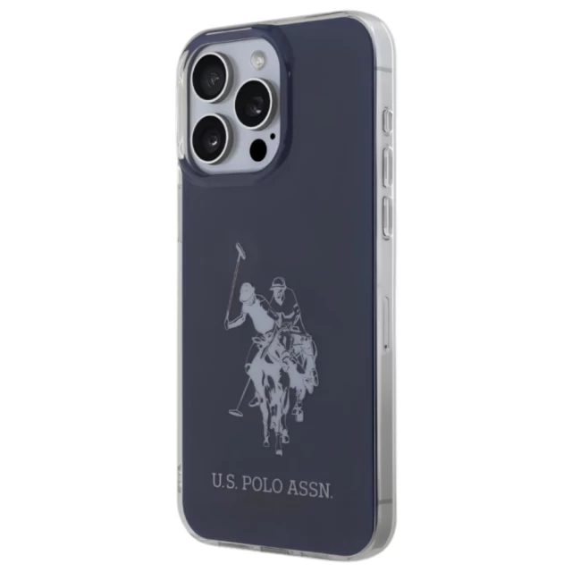 Чохол U.S. Polo Assn. Shiny Big Logo для iPhone 15 Pro Max Blue (USHCP15XTPUHRBV)