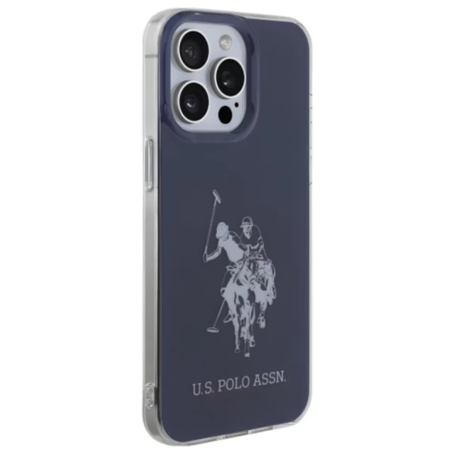 Чохол U.S. Polo Assn. Shiny Big Logo для iPhone 15 Pro Max Blue (USHCP15XTPUHRBV)