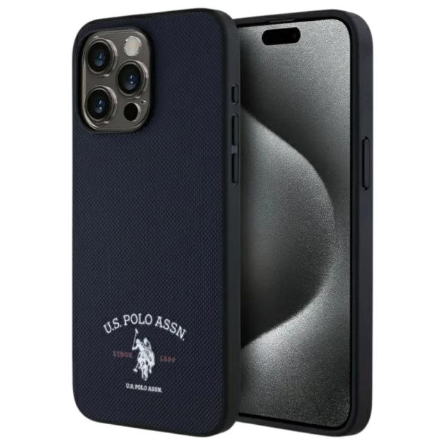 Чохол U.S. Polo Assn. Printed DH Logo для iPhone 15 Pro Max Navy (USHCP15XPARV)