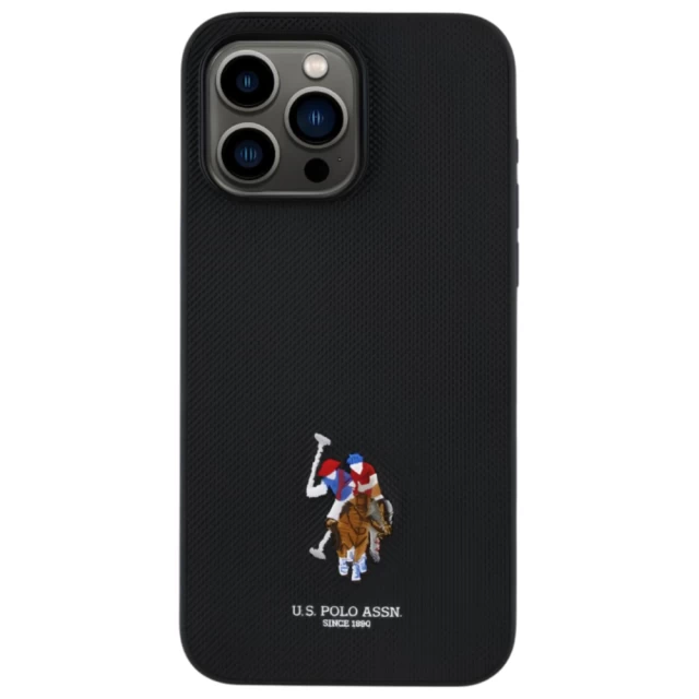 Чохол U.S. Polo Assn. Embroidered DH Color для iPhone 15 Pro Max Black (USHCP15XPEMK)