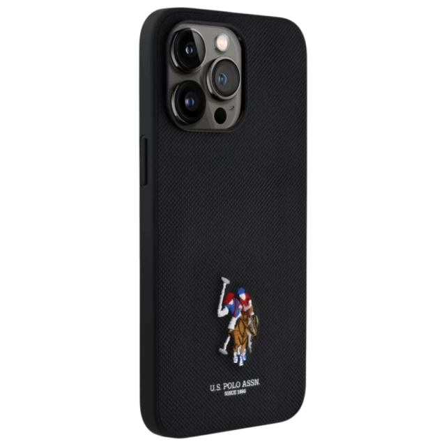 Чохол U.S. Polo Assn. Embroidered DH Color для iPhone 15 Pro Max Black (USHCP15XPEMK)