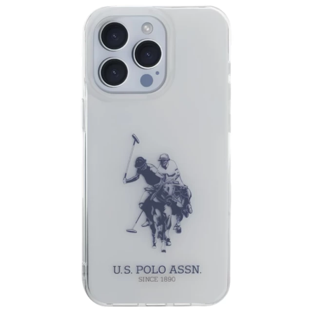 Чохол U.S. Polo Assn. Shiny Big Logo для iPhone 15 Pro Max White (USHCP15XTPUHRBH)