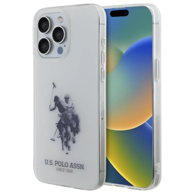 Чохол U.S. Polo Assn. Shiny Big Logo для iPhone 15 Pro Max White (USHCP15XTPUHRBH)