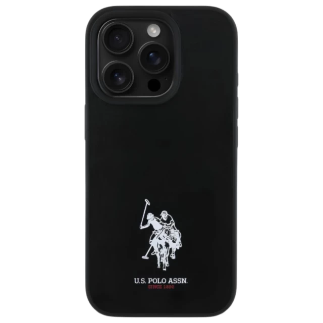 Чохол U.S. Polo Assn. Leather Embroidered DH Color для iPhone 15 Pro Max Black (USHCP15XPGEK)