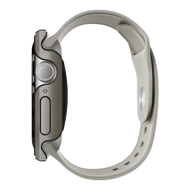 Чехол UNIQ Valencia для Apple Watch 46 mm Titanium Silver (UNIQ-46MM-VALTSIL)