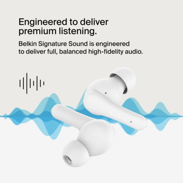 Бездротові навушники Belkin SoundForm Rhythm White (AUC012BTWH)