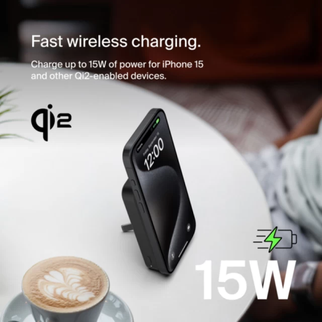 Портативний зарядний пристрій Belkin BoostCharge Pro Qi2 8000mAh 15W USB-C Black with MagSafe (BPD007BTBK)