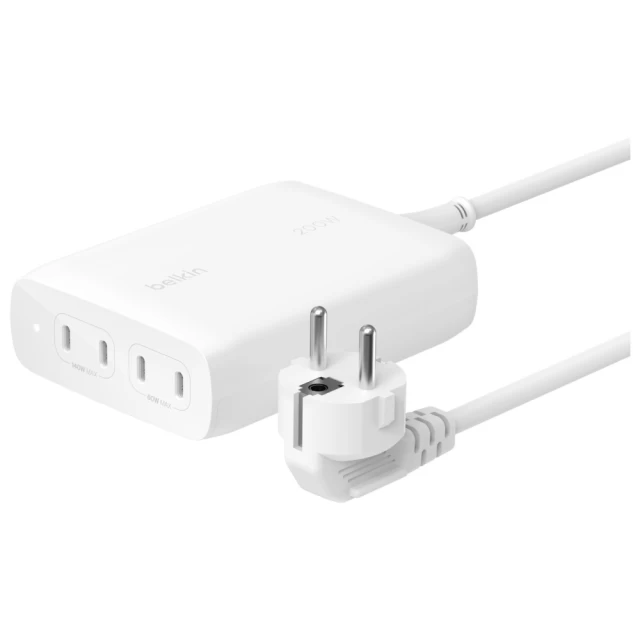 Сетевой удлинитель Belkin Boost Up Charge Pro PD 200W 4хUSB-С White (WCH015VFWH)