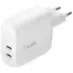 Сетевое зарядное устройство Belkin Boost Up Charge Dual PD 40W 2xUSB-C White (WCB006VFWH)